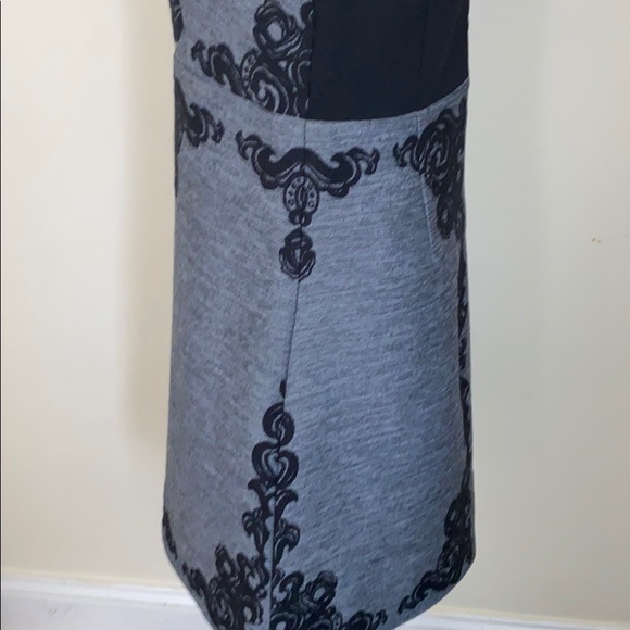 Diane von Furstenberg Yvette Black Gray Dress Sz 8 - Picture 9 of 15